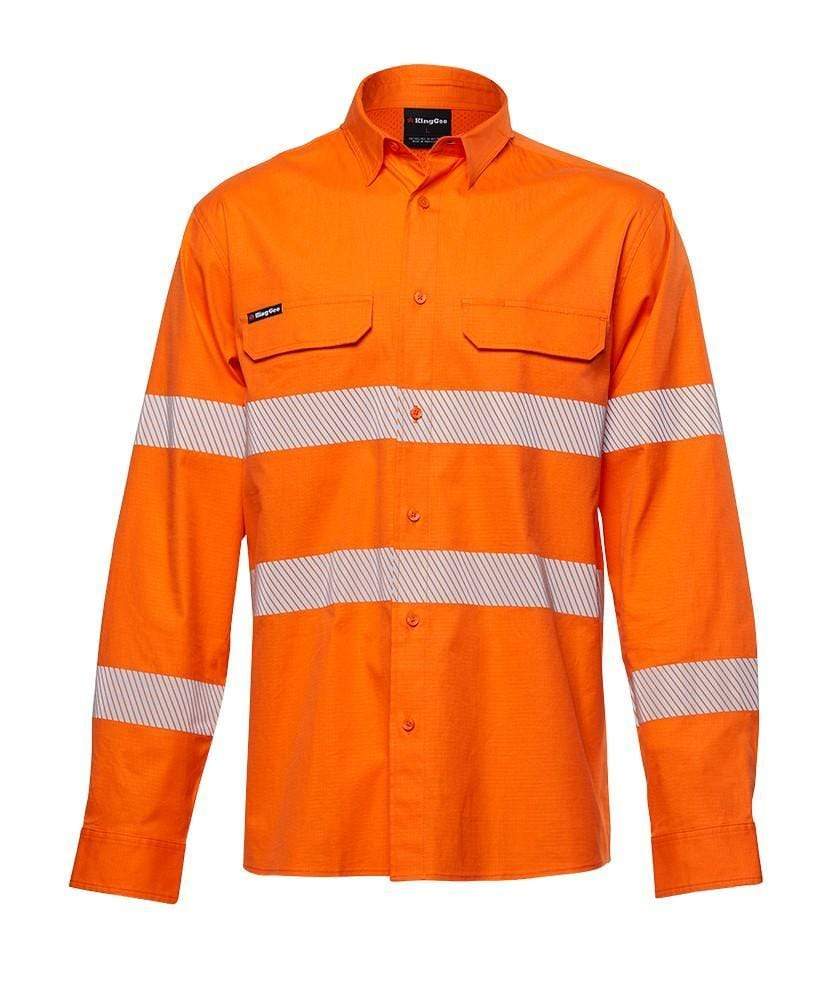 KingGee Work Wear Orange / XS KingGee Workcool Pro Hi Vis Reflective Shirt L/S ( NEW) K54031